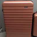 Amazon Basics 2-Piece Hardshell Suitcases Set (21", 30"), Expandable Travel Luggage with Scratch-Resistant Surface, Four Multi-directional Wheels, Telescopic Handle, Rose Gold