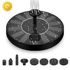 Solar Fountain, Solar Water Pump for Bird Bath, Free Standing Outdoor Submersible Fountain Panel Kit for Pond, Pool, Patio, Garden