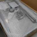 Leteuke 2 Tier Utility Tool Cart with Wheels, Heavy Duty Rolling Utility Carts with Handle, Commercial Grade Metal Serving Storage Cart for Warehouse Garage Kitchen, 25" D x 38.98" W x 40" H-Silver