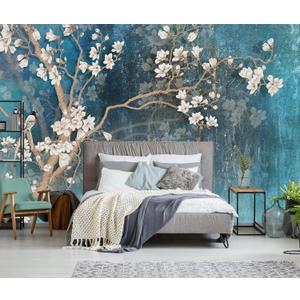 Vintage Flower Bird Wallpaper Magnolia Floral Wallpaper Mural Living Room BedroomNot Peel and Stick