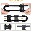 4 Pack U-Shaped Sliding Cabinet Locks Multifunctional Child Safety Lock Adjustable Baby Proof Clips for Home Cabinets Refrigerator Doors Cabinet Knobs and Window Handles (Black)