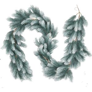 Fomlily Pine Christmas Garland Clearance, 6Ft Realistic Cedar Cypress Greenery for Holiday Mantel Fireplace Table Centerpiece Decoration (White)