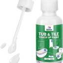 Tub Tile Semi Gloss White Paint Touch Up Paint Kit for Bathtub Porcelain Repair Scratches Cracks Chips on Porcelain Acrylic Enamel Cast Iron Tiles Sinks Countertops Toilets Fiberglass White Acrylic