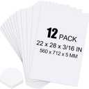 ToLanbbt 12 Pack White Foam Board, 22 x 28 x 3/16" Thick Foam Core Acid Free Poster Foamboard for Art Craft Projects, Painting, Displaying, Signage, Wedding, School