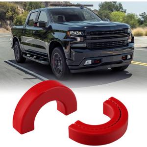 Tow Hook Covers Fit for Chevy Silverado 1500 2007-2025/GMC Sierra 1500 2007-2018, Customized Car Tow Hooks Compatible with Chevrolet Silverado 1500 Accessories 2007-2025 (Red)
