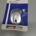 Verbatim 2.4G Wireless LED Silent Mouse - Noiseless and Silent Click Computer Mouse with Nano Receiver for Mac and PC - Silver
