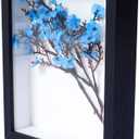 KAPIX Shadow Box 8x10 Picture Frame with HD Plexiglass Deep Wood Memory Box Display case for Flowers,Ticket,Memorabilia,Keepsake,Medal,Art and Photos,Black