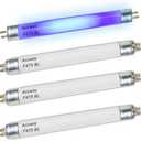 Accway 6'' F4T5/BL Fluorescent Bulb 4Watt 350BL,F4W Black Blue Light Lamp,FL4NL- T5 Linear Tube -G5 Mini Bi Pin Base (4pack)