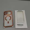 Misea Magnetic for iPhone 17 Pro Max Case Compatible with MagSafe [Never Yellowing] [Military Grade Drop Protection] Full Camera Lens Protector Plating Soft Clear Phone Case for Women, Cosmic Orange