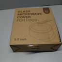 Glass Microwave Splatter Cover, Microwave Cover for Food with Standup Handle, Dishwasher Safe, Food Safe, Clear Microwave Plate Splatter Guard Lid with Vent Hole, House Essentials for Gift, 9.5inch