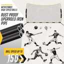 PodiuMax 16x10FT Barricade Backstop Net, Baseball Basketball Barrier with Upgrade Steel Frame, Protective Net for Baseball, Lacrosse, Soccer, Basketball & More, Soccer Backstop Net for Backyard Park