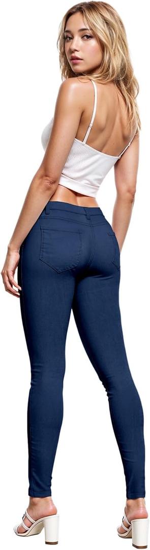 Hybrid & Company Womens Super Stretch Comfy Denim Skinny Jeans (9, Indigo)