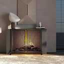 Fire Beauty Fireplace Screen with Hinged Doors Cast Iron Border Sturdy Steel Frame Durable Metal Mesh Decorative Spark Guard Black Finish(Large)