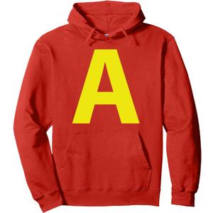 Letter A Funny Matching Halloween Costume Team Group Lazy Pullover Hoodie Size S