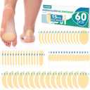 60pcs Hydrocolloid Blister Bandages,Gel Blister Bandages for Feet,Waterproof Blister Pads for Feet, Heel,Toe,Blister Prevention & Recovery, Blister Cushions with 4 Shapes