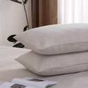100% French Linen Pillowcase Set of 2, Breathable Envelope Closure Soft Linen Pillow Cover,Soft Luxury Hotel & Home Use, Gift