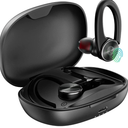Wireless Earbuds Bluetooth Headphones 80Hrs Playtime Ear Buds IPX7 Waterproof Sports Earphones Wireless Charging Case Over-Ear Earhooks Headest -Black