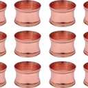 Table Cloth Napkin Rings or Napkin Holders Enhanced & Appealing Table Decor for Weddings, Parties, Christmas, New Year or Every Day Use Hammered Gold Napkin Rings Set of 12