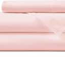 Hotel Sheets Direct 3 Piece Bed Sheet Set Twin Size, 100% Viscose Derived from Bamboo Sheets Set with 1 Pillowcase, Cooling & Breathable Luxury Bedding, Moisture-Wicking, Silky Soft Texture, Rose Pink