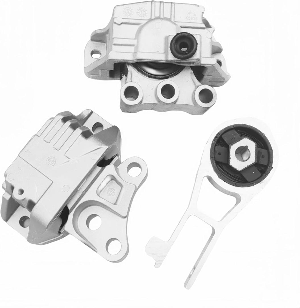 Engine Motor Mount Set 3Pcs Compatible with 2015-2019 2020 Je-ep Renegade 2016 2017 2018 F-iat 500X 2.4L L4 2017-2020 Compass 2015-2020 Ram Promaster City 68363756AA 68258599AA 68363755AA