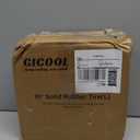 GICOOL 6" Flat Free Solid Rubber Tire and Wheel, with Ball Bearings and 1/2" Axle Bore Hole, 1.3" Centered Hub, 2 Pack