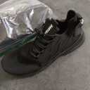 Womens Walking Tennis Shoes Non-Slip Lightweight Running Sneakers, 44, Black