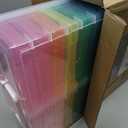 novelinks Transparent 4" x 6" Photo Cases and Clear Craft Keeper with Handle, 16 Inner Photo Organizers & Photo Storage Box, Plastic Photo Storage Containers (Multi-colored)