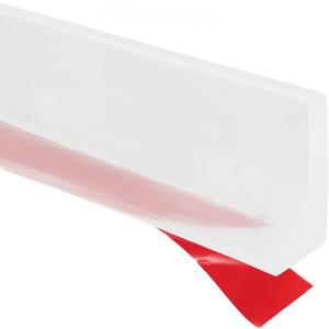 Shower Threshold Water Dam Barrier, Self Adhesive Silicone Waterproof Barrier Bathroom and Kitchen Shower Water Guard for Dry and Wet Separation Caulk Seal Strip Edge Trim (98Inch, Transparent)