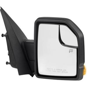 Passenger Side Mirror Assembly Compatible with Ford F-150 2015-2018 Side View Mirror with Power Adjustable and Heated Glass, Turn Signal, Blind Spot Mirror Replace FL3Z17682CB (Right)