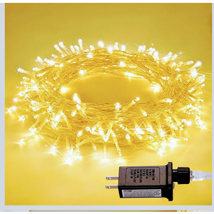 JMEXSUSS 100 LED String Lights Indoor Bedroom, 8 Modes Warm White Christmas Lights Plug in, 33ft Connectable Room Fairy Twinkle Light Outdoor for Mirror Room Home Garden Xmas Tree