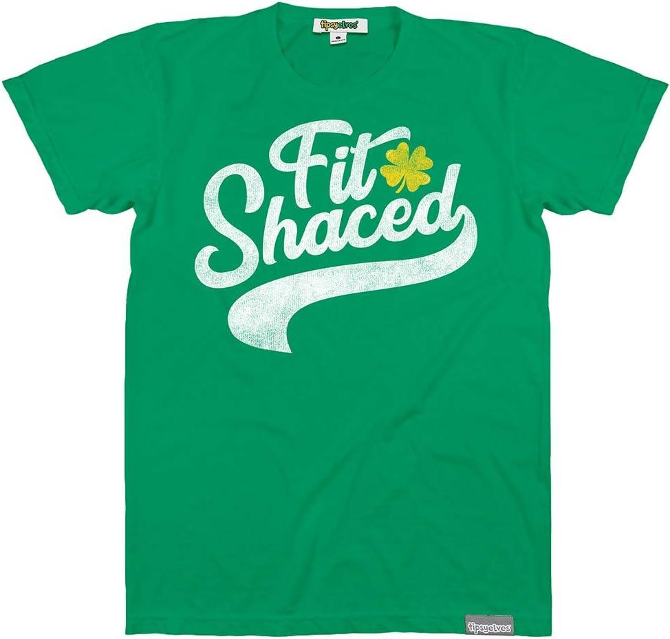 Tipsy Elves Mens St Patricks Day Shirt  Funny Irish Graphic T-Shirt, Green Clover St Patricks Tee (Green, M)
