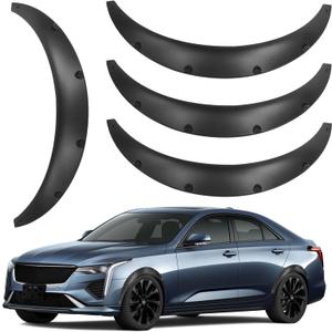 4PCS 780mm+780mm Universal Fender Flares Wide Body Kit Wheel Arches Auto Car Body Kit Durable Polyurethane Black