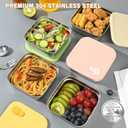 4 Pack Stainless Steel Sandwich Containers, 20oz Reusable Food Storage Containers with Lids, Metal Meal Prep Lunch Box, Dishwasher Safe, Sandwich Box for Snacks & Fruits (4 Color)