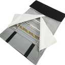 Portable Jewelry Roll Untangled Secure Necklace Travel Storage Bag Displays Holder 16 Chain (Black and Gray)