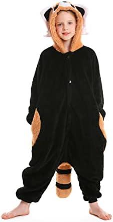 ATOZ Onesie for Kids, Animal Pajamas Halloween Cosplay Costume for Girls Boys Size 150