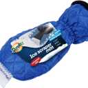 SCRUBIT Ice Scraper with Glove - Car Windshield Scraper for Ice and Snow w/Fleece Mitt - Quickly Scrape and Remove Snow While Staying Warm - Waterproof & Windproof - Car Scraper Snow Brush (Blue)