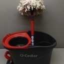 O-Cedar EasyWring Microfiber Spin Mop, Bucket Floor Cleaning System, Red, Gray, Standard