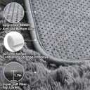 ONASAR Grey Area Rugs for Living Room, 5x8 Gray Fluffy Shag Bedroom Rug, Ultra Soft Plush Shaggy Large Indoor Floor Carpet for Nursery Kids Girls Boys Teen Home Office Decor Aesthetic