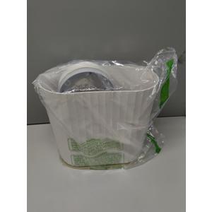 ELPHECO Automatic Motion Sensor Trash Can - 2 Gallon Slimline for Bathroom, Bedroom, Kitchen, Office - White with Gold Trim
