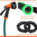 4 Pcs Garden Hose Nozzle Sprayer 10 Adjustable Watering Patterns Heavy Duty High Pressure Water Gun for Watering Plants Washing Cars and Showering Pets, 7.09 x 7.17 x 4.8 inches