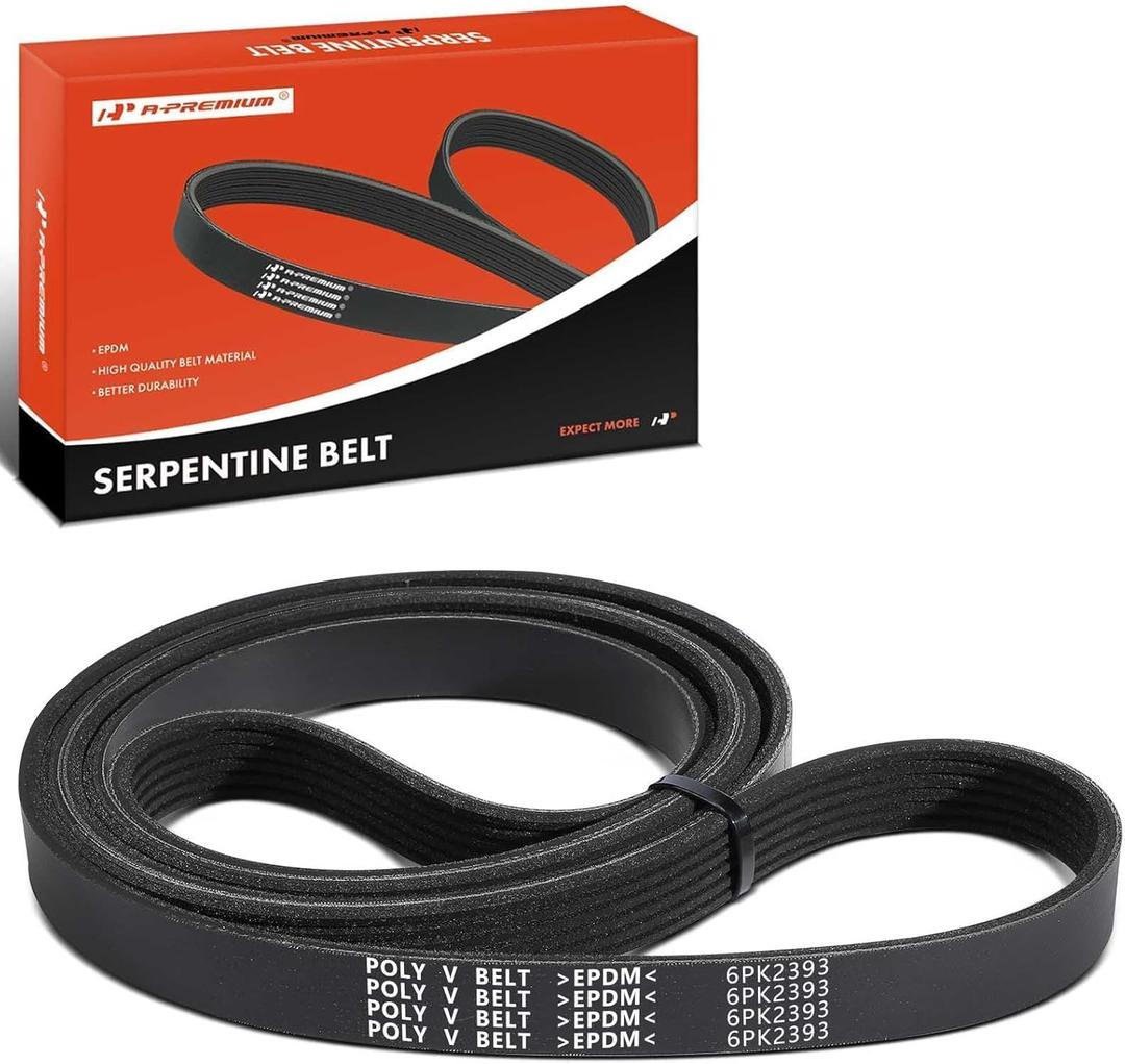 A-Premium 94.19 In Serpentine Belt For Chevrolet, Mercedes-Benz, Ford, Buick, Cadillac, Chrysler, Oldsmobile & Pontiac Cars - Camaro 1995, C230 2008, C240, C250, E-150 Econoline