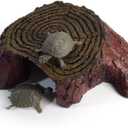 Reptiles Turtle Accessories Basking Platform Terrace Island Cave Hide Dodge Hole Made of Resin (Stump Cave)