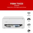 Canon PIXMA TS4320 – Wireless Color Inkjet Printer with Print, Copy, Scan