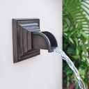 Solid Brass Waterfall Spout Scupper Made Exquisite Handcrafted, Water Fountain Spillway Luxury Landscape Decor for Pools, Ponds, Water Walls (4.76 inch)