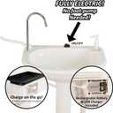 Portable Sink Outdoor Camping Sink Battery Operated Electric Hand Washing Station | 5 Gallon Tank with Towel Holder & Soap Dispenser