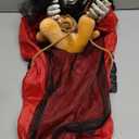 ShineSirius Outdoor Hanging Swinging Girl Halloween Decorations, Lighted Creepy Doll Halloween Dolls Scary Props for Garden Yard Lawn and Haunted House Decorations