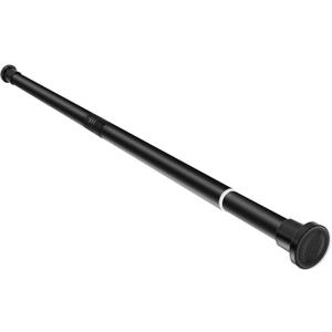 Black shower curtain rod, adjustable spring tension stainless steel telescopic rod, 31.5 to 80 inches, 1-inch diameter, easy to install,No DrillNo Rust (31.5-42.5 inch)