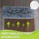 IVYROLL Cobweb Duster with Extension Pole, Spider Web Brush & Ceiling Cleaning Kit, 100" Microfiber Feather Duster Cleaner with Washable Head for Ceiling Fan, Furniture, Home