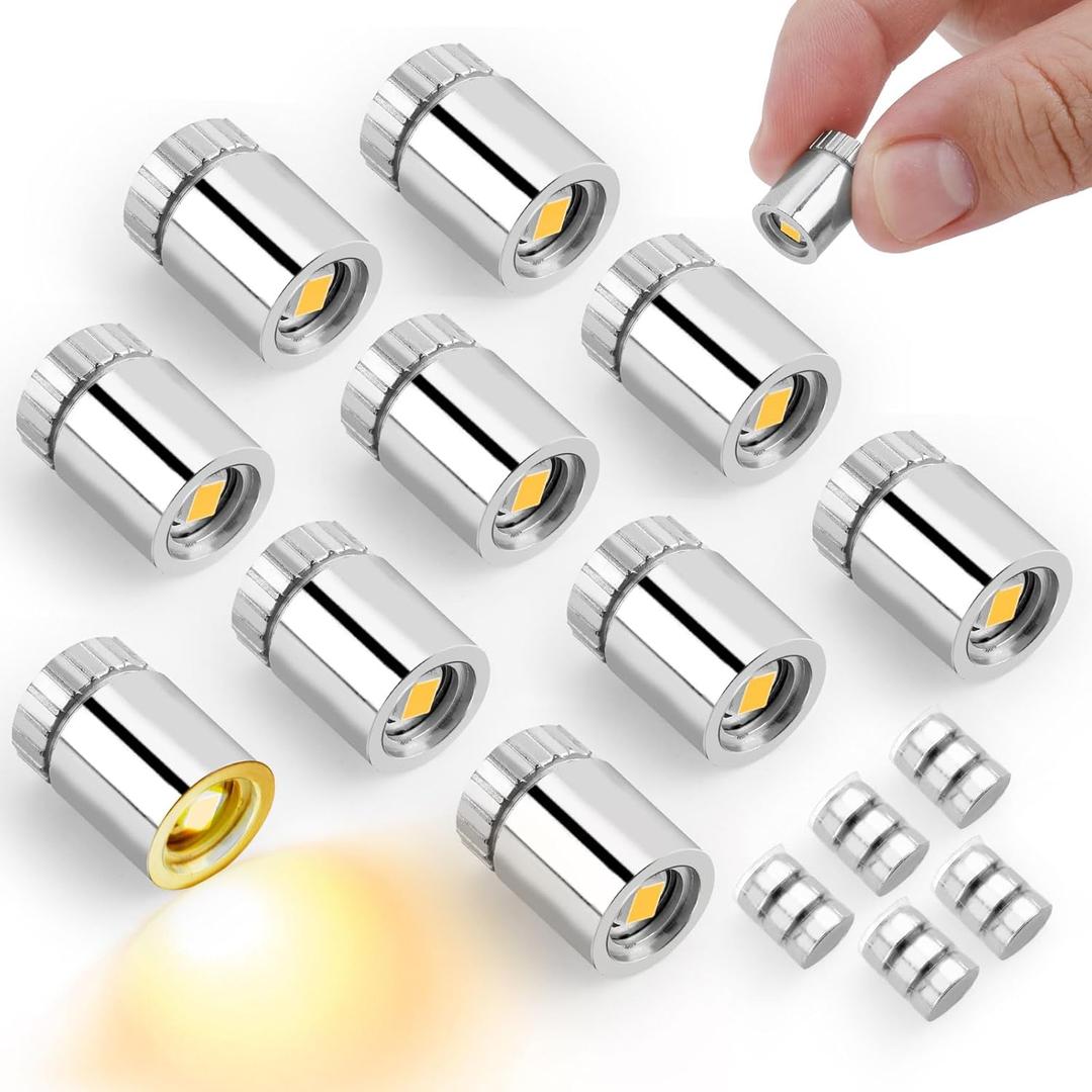 10pcs Miniature Led Lights, Tiny Small Led Lights Battery Powered Balloon Mini Spot for Paper Lantern Party Decoration Micro Crafts Models Dollhouse Accessories(Warm White Light)