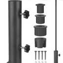Patio Umbrella Stand Base - Reinforced Heavy Duty Outdoor Umbrella Holder and Clamp on Decks, Deck Umbrella Mount in Patio and Courtyard (Enhanced)